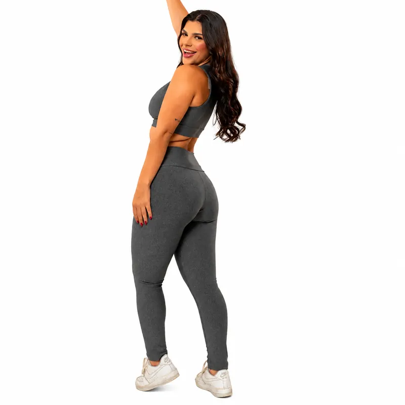 Conjunto Fitness Texturizado Push Up